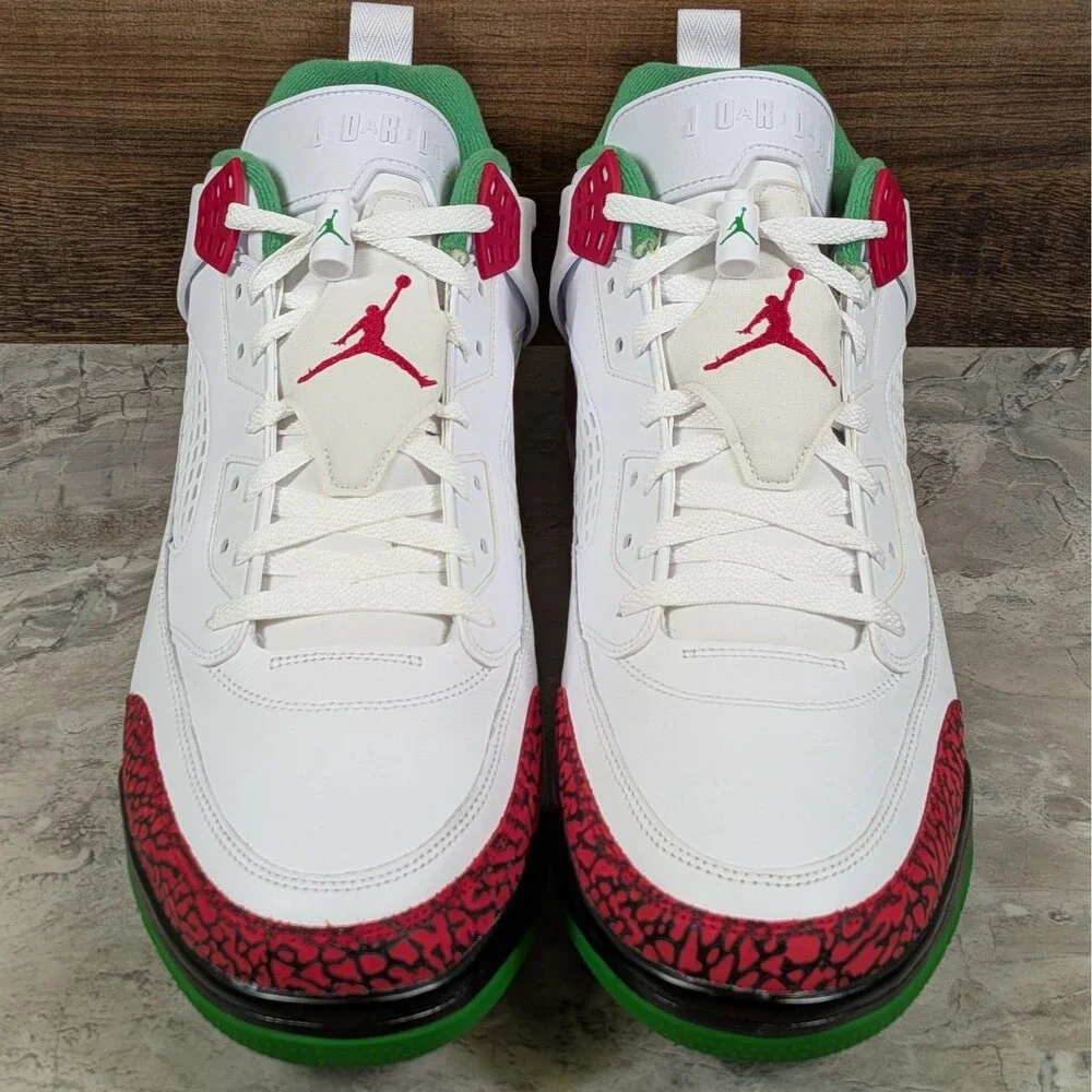 Nike Air Jordan Spizike Low OG Men's 16 White Red Green Golf Shoes HQ4365-100
